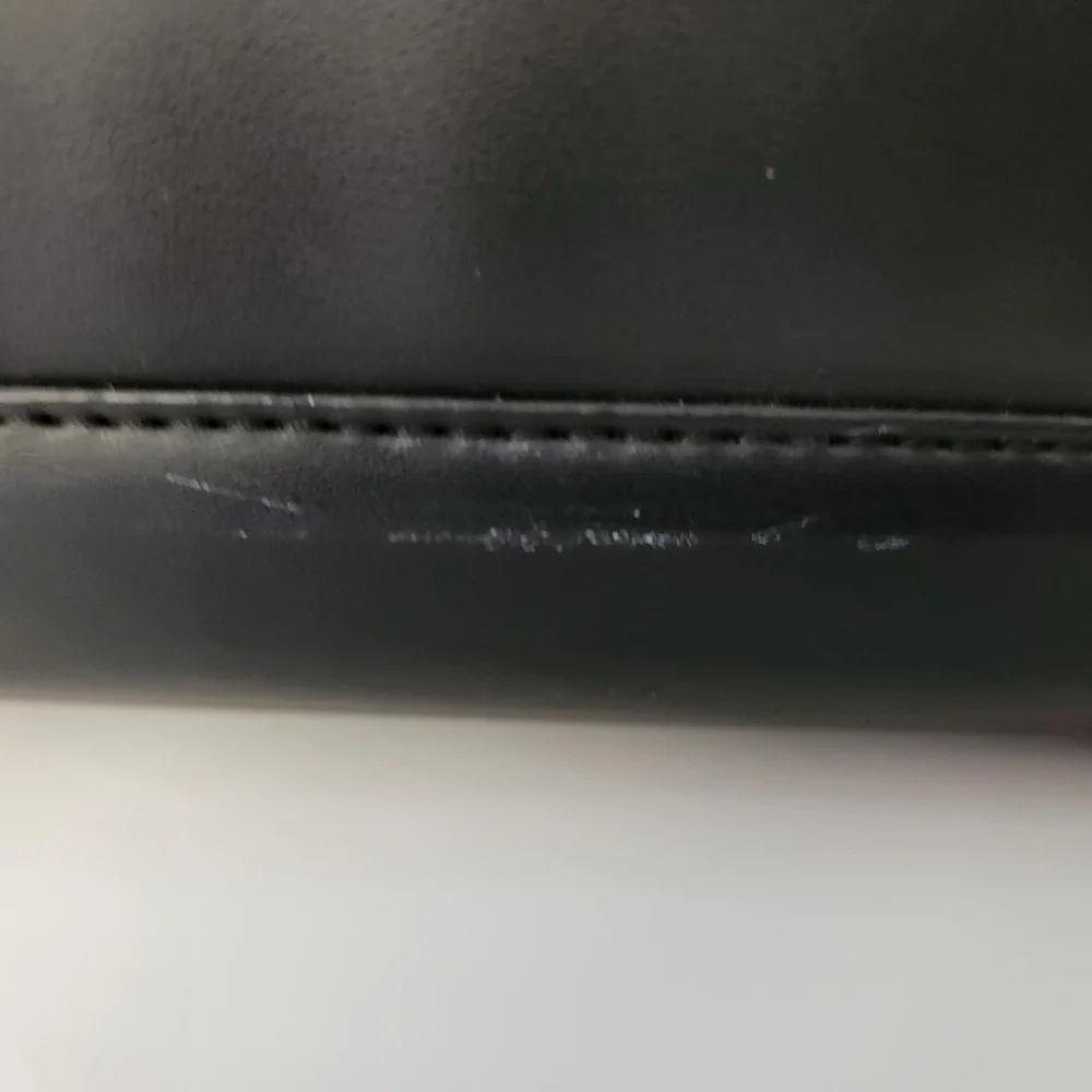 Black Foray Faux Leather Compartment/Organizer Bag